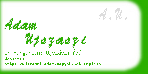 adam ujszaszi business card